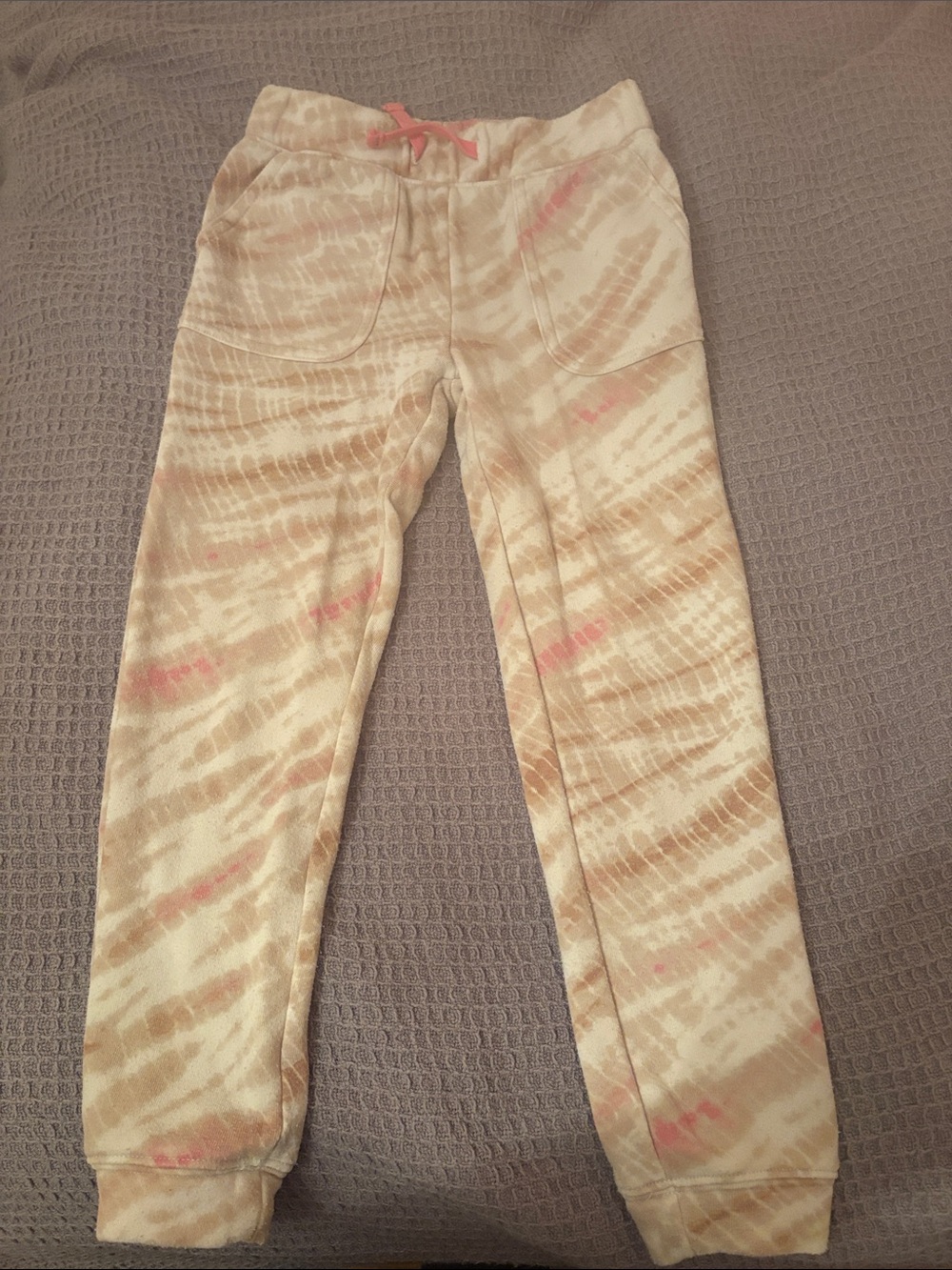 Carter's Cream and Pink Tie-Dye Jogger Sweatpants
